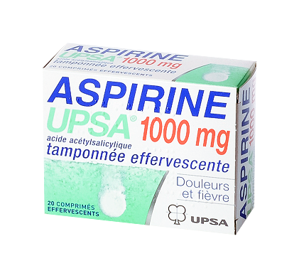 ASPIRINE 1 000MG UPSA CPR EFF 20